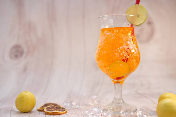 istock Cocktail on the table background and space for text 1256934865