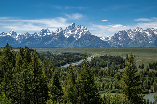 Grand Teton National Park as seen from the Snake River Overlook