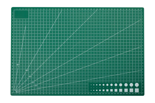 istock Green Cutting Mat Isolated On White 1256941914