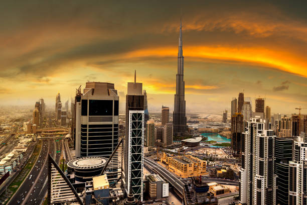 istock Aerial view of downtown Dubai 1256945225