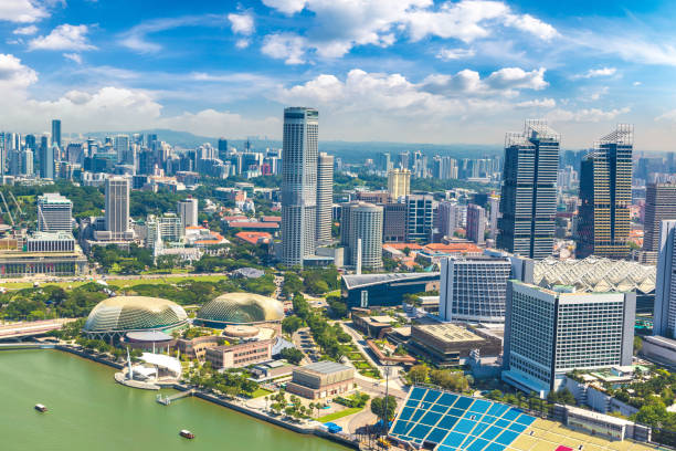 istock Panoramic view of Singapore 1256945882
