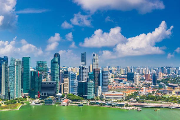 istock Panoramic view of Singapore 1256946394