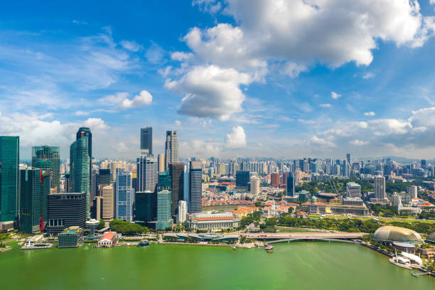 istock Panoramic view of Singapore 1256946401