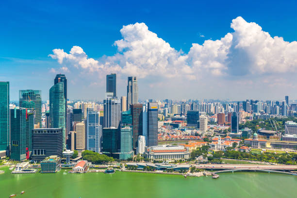 istock Panoramic view of Singapore 1256946924