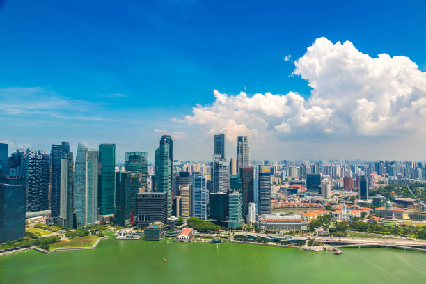 istock Panoramic view of Singapore 1256946934