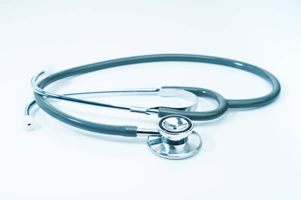 istock Medical stethoscope for doctor checkup on table 1256957810