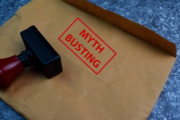 Myth Busting text on document above brown isolated on Office Desk Myth Busting text on document above brown isolated on Office Desk mythology stock pictures, royalty-free photos & images