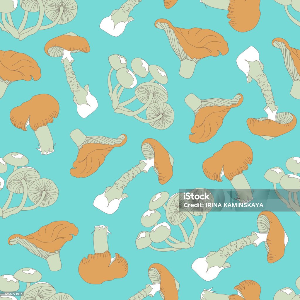 Mô Hình Axit Liền Mạch Kết Cấu Hoạt Hình Với Nấm Màu Vàng Tươi ...