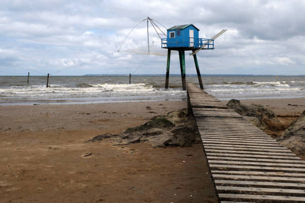 istock Tile fishing hut in Tharon-Plage 1256972642