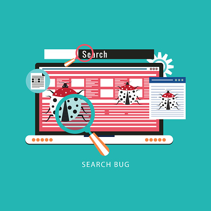 Bug Dan Virus Dalam Kode Pemrograman Ilustrasi Stok - Unduh Gambar ...