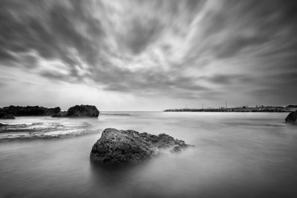 istock Cloudy sky and the sea 1256975249