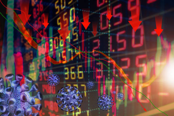 istock Graphs representing the stock market crash caused by the Coronavirus. 1256976799