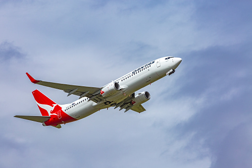 Adelaide, Australia - Oct 16, 2016: Qantas VH-VYA Boeing 737-838 