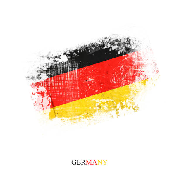 istock Grunge flag of Germany. Isolated on White Background 1256985638