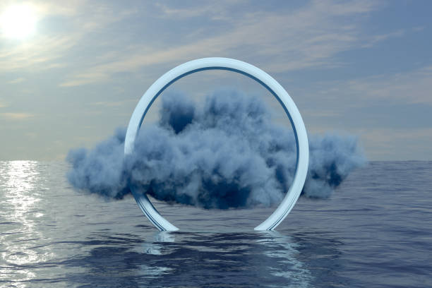 istock Frame and Blue Cloud over the Sea 1256990412