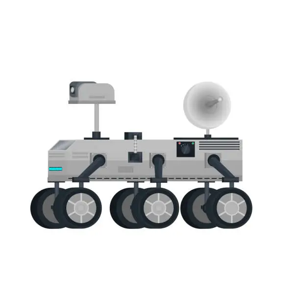 Vector illustration of Mars Rover. Space Rover