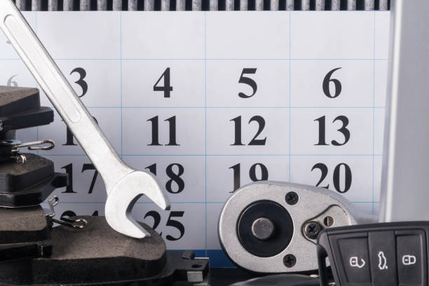 istock tool for car repair and maintenance before calendar, for appointment 1257000428