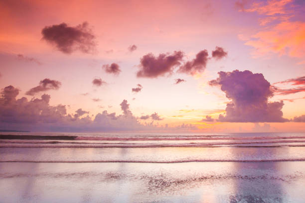 istock Pink sunset over sea 1257000757