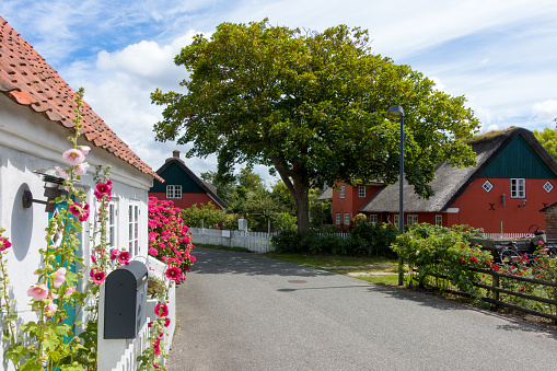 street in the beautiful old village of Nordby on the island of Fanø in Denmark