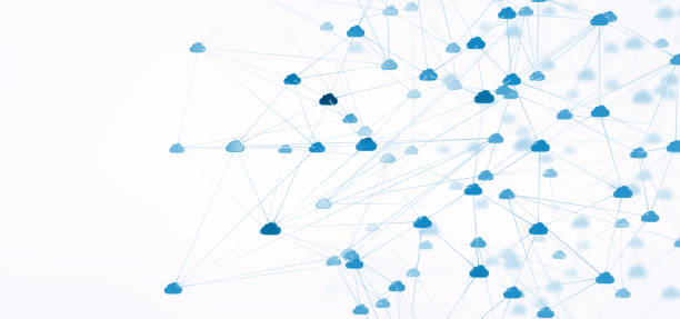 istock Digital network of connected online cloud storage / 3d illustration 1257012577