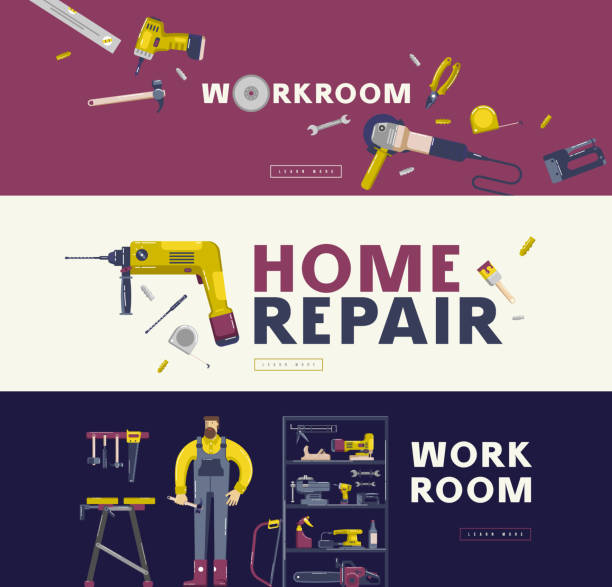 Workbench Banner 190+ Home Garage Workbench Stock Illustrations, Royalty-Free Vector ...