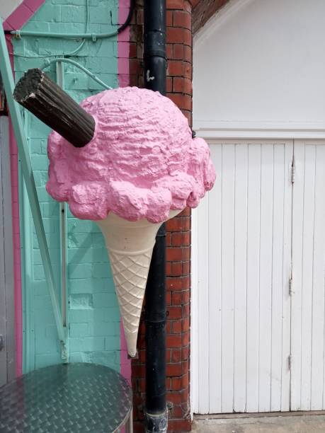 istock Ice Cream plastic decoration outside Shop 1257014995
