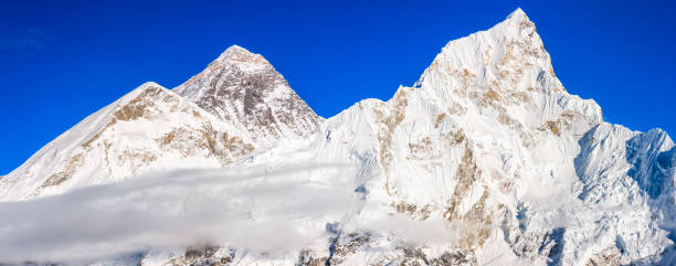 istock Panoramic view of Mount Everest, Nuptse from Kala Pattar 1257018604