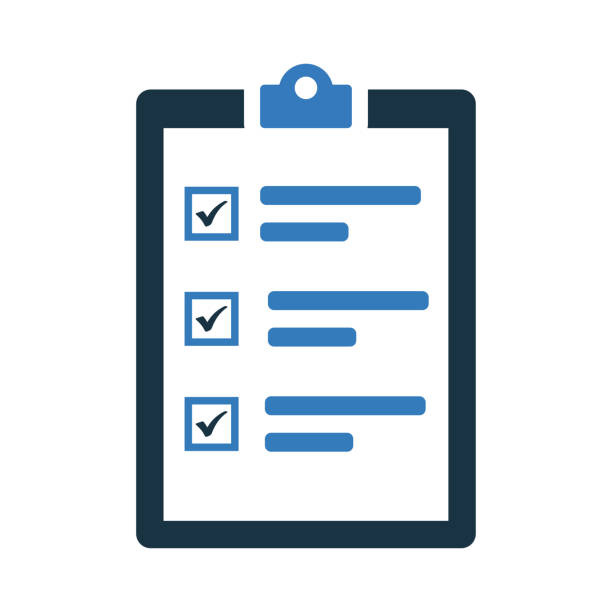 Checklist, complete task icon design Checklist, complete task icon. Beautiful, meticulously designed icon. Well organized and editable Vector for any uses. task stock illustrations