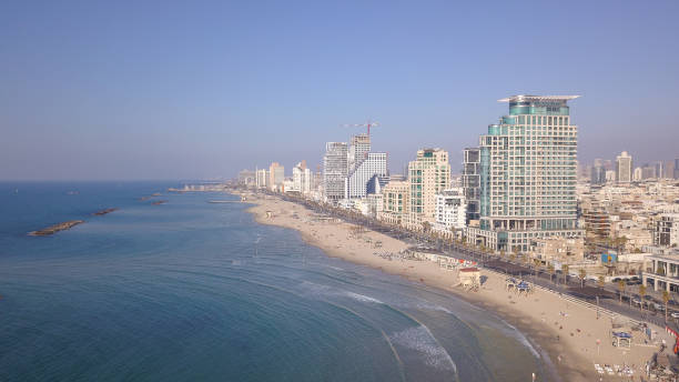 istock Tel Aviv skyline. TLV coastline from a Mediterranean point of view 1257018952