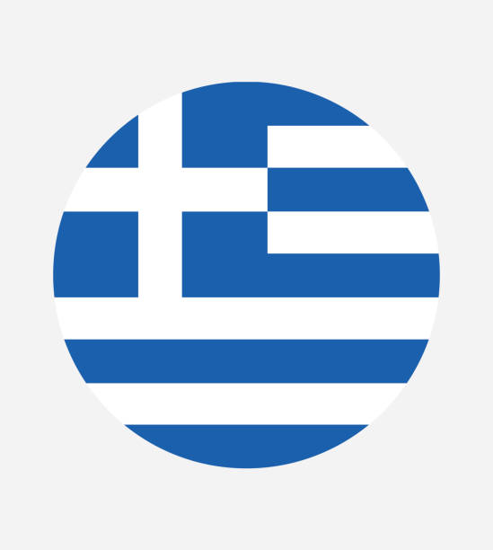 国旗ギリシャの旗、公式の色と正しい割合。ギリシャ国旗。ベクターの図。eps10.ギリシャフラグベクトルアイコン、ウェブやモバイルアプリのためのシンプルな、フラットなデザイン。 - greek flag点のイラスト素材／クリップアート素材／マンガ素材／アイコン素材