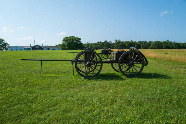 caisson en el parque nacional battlefield - manassas war famous place park fotografías e imágenes de stock