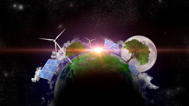 istock Green planet. Renewable energy and efficency concept. Environmental biodiversity. Render 3D. Some Elements Of This Image Provided By NASA 1257033386