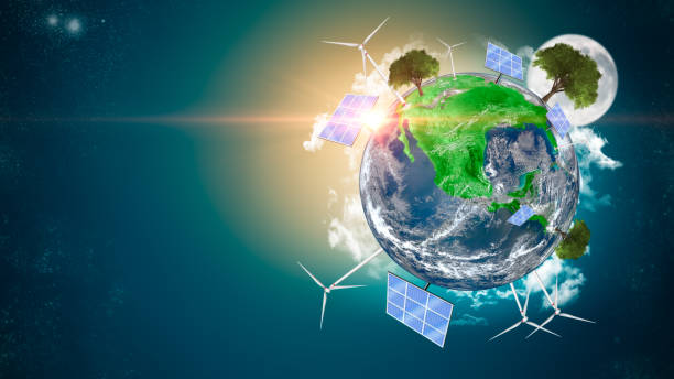 istock Green planet. Renewable energy and efficency concept. Environmental biodiversity. Render 3D. Some Elements Of This Image Provided By NASA 1257033423