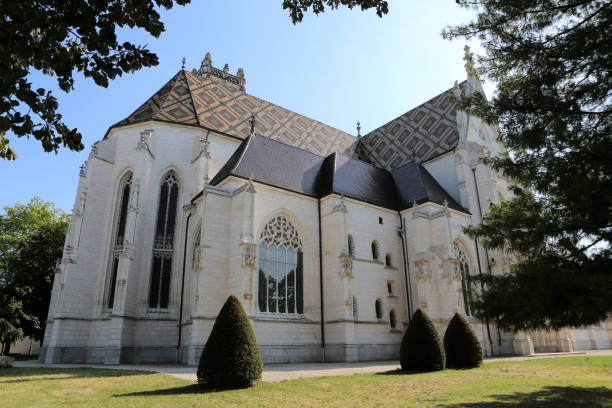 igreja de são nicolau de tolentin de brou. bourg-en-bresse. ain. auvergne-rhône-alpes. frança. europa. - bresse - fotografias e filmes do acervo