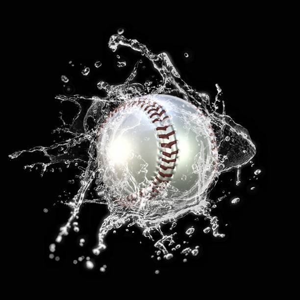 istock 3D illustration of a baseball ball splashing 1257045951
