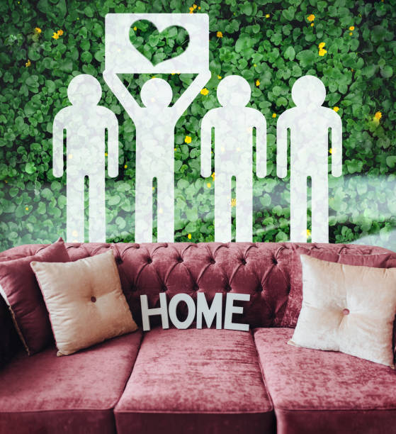 Soft comfortable sofa. Hygge. Home. Pink sofa made of velor. Greenpeace concept with heart symbol. Soft comfortable sofa. Hygge. Home. Pink sofa made of velour on natural background. greenpeace activists stock pictures, royalty-free photos & images