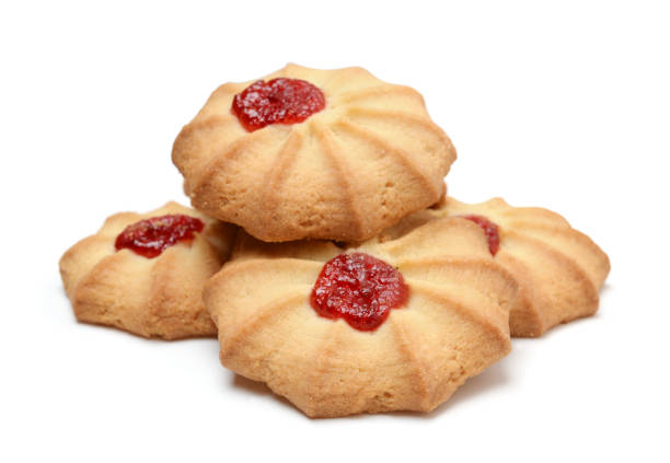 istock Heap of fresh cookies isolated. 1257053829