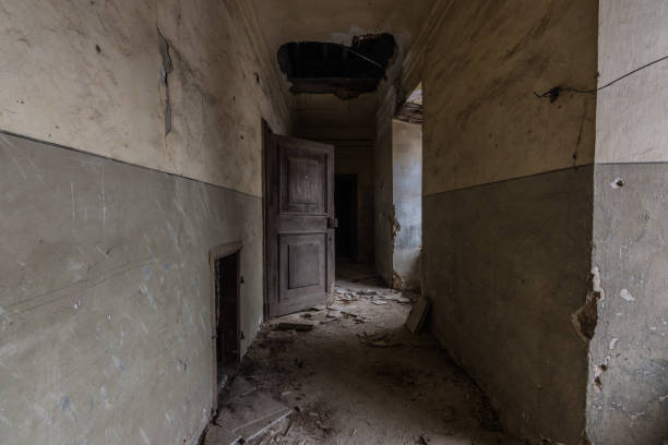 istock corridor in an old house with open tuere 1257053996
