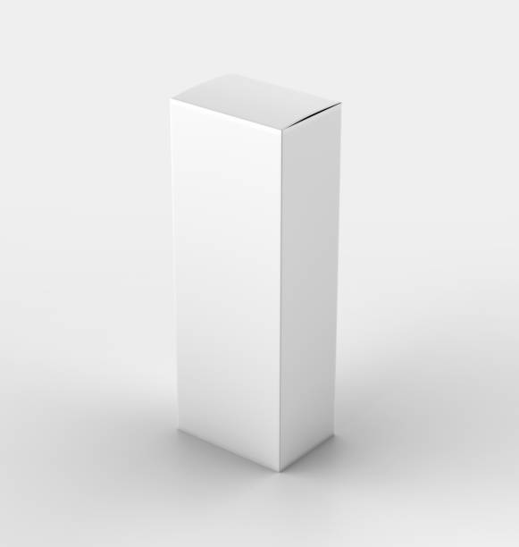 istock White box Mockup, blank carton container 3d rendering isolated on light background 1257056243