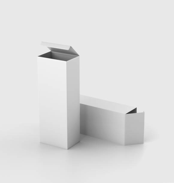 istock White box Mockup, blank carton container 3d rendering isolated on light background 1257056303