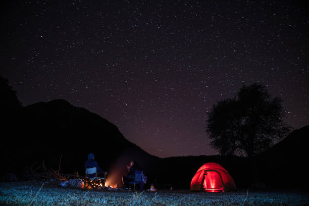 istock Friends Camping Under The Stars In Nature 1257059870