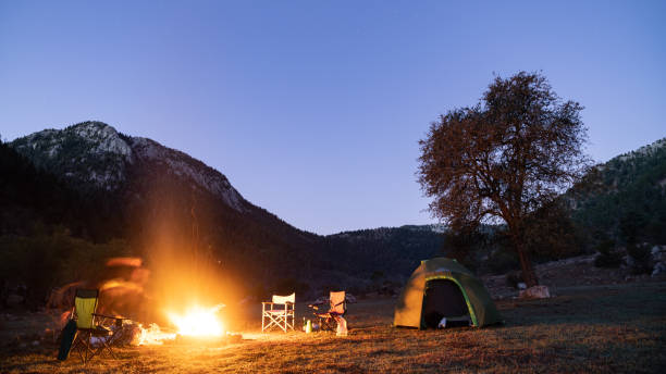 istock Friends Camping Under The Stars In Nature 1257059985