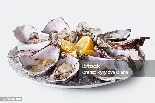 istock plate with fresh mussels and lemon on a gray background 1257060450