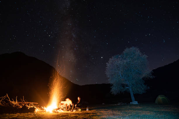 istock Friends Camping Under The Stars In Nature 1257061077