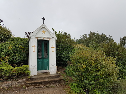 Small chapel next to the monument Le Calvaire des marins in Saint-Valery-sur-Somme in the Bay of Somme.