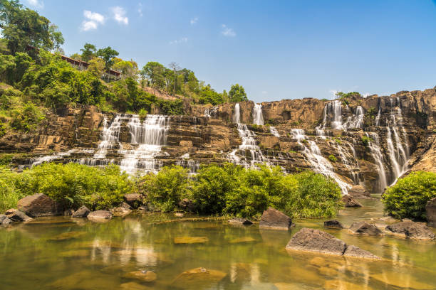 Pongour Waterfall, Vietnam Pongour Waterfall near Dalat city, Vietnam in a summer day dalat stock pictures, royalty-free photos & images