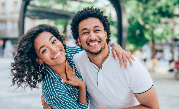 istock Beautiful Afro American couple 1257066019