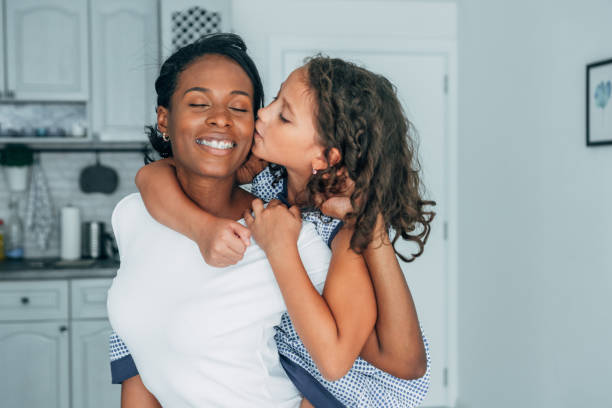 istock Mother and daughter at home. 1257066086