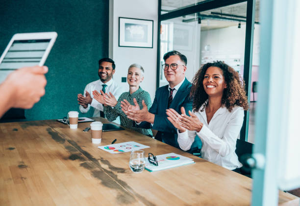 istock Applauding on a business seminar. 1257066743