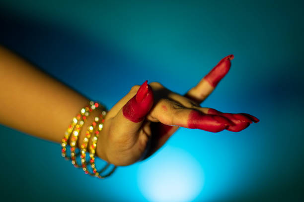 istock mudras or gestures of bharatanatyam dance 1257067053